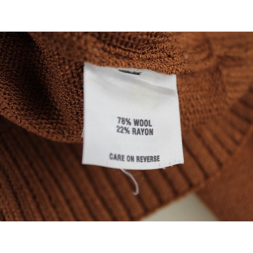 St John Sport Cardigan Womens Small Brown Wool Sweater Full Zip Quiet Luxury - Picture 7 of 7